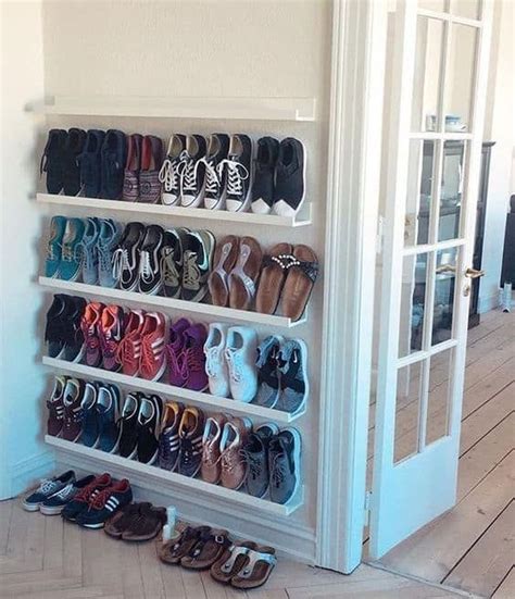 wall mounted shoe storage ideas.